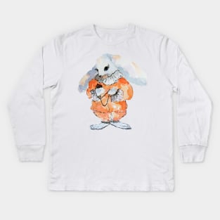 Rabbit in Wonderland Kids Long Sleeve T-Shirt